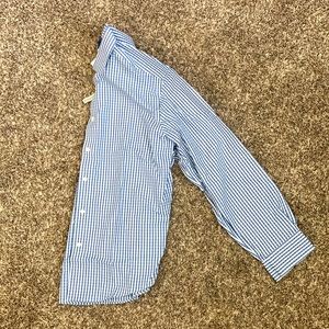 Joseph Abboud, size L, blue & white checker